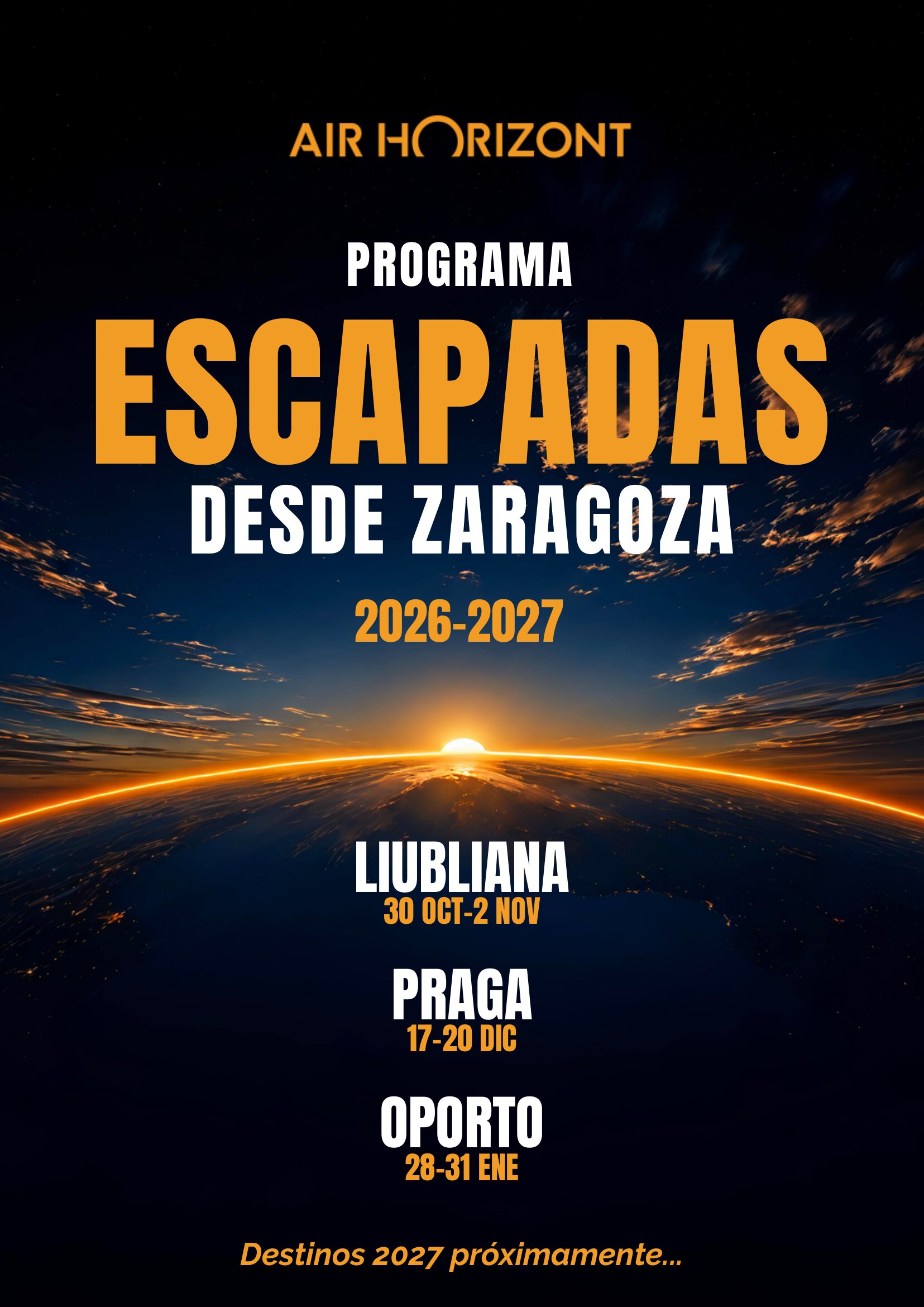 newsletter Nuevas escapadas de Air Horizont desde Zaragoza (1)-1 Cartel Escapadas - 2025-2026